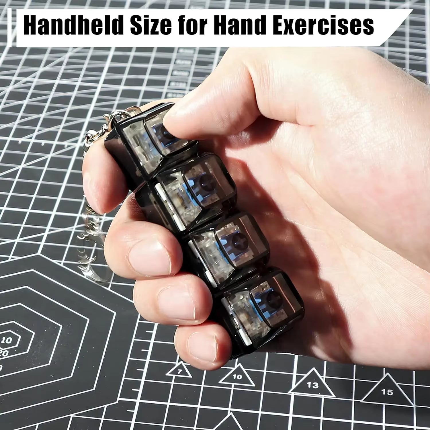 Button Keycap Fidget Keychain 4 Keys Keyboard Decompression Toys DIY Keyboard Key Chain Toys for Adult Gifts to Relief Pass Time